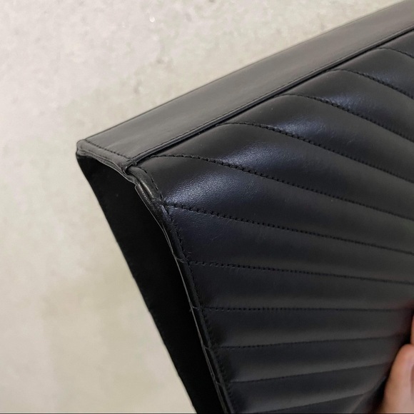 YSL Envelope Large Chevron Shoulder Bag - Picture 7 of 13